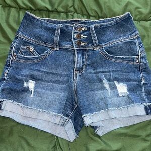 YMI Distressed Blue Jean Shorts